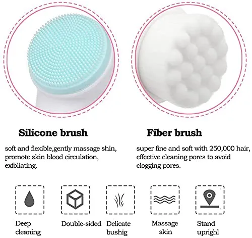 3D Double Sides Silicone Face Cleanser