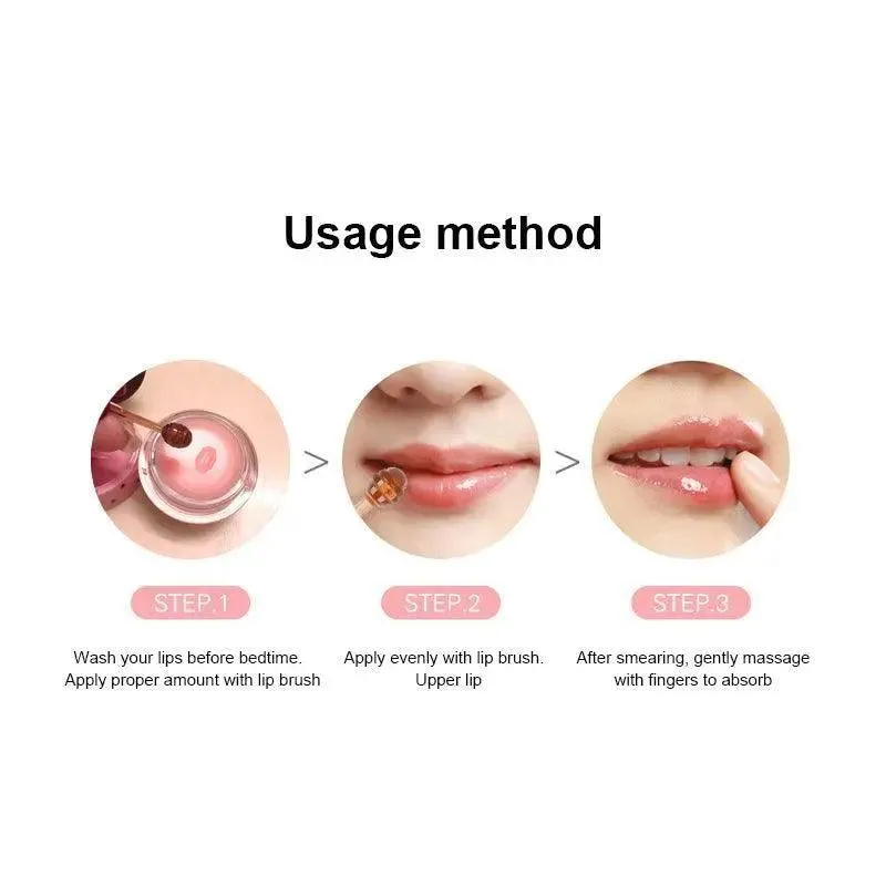 3pcs Hydrating Plumping Pink Vegan Lip Sleeping Mask