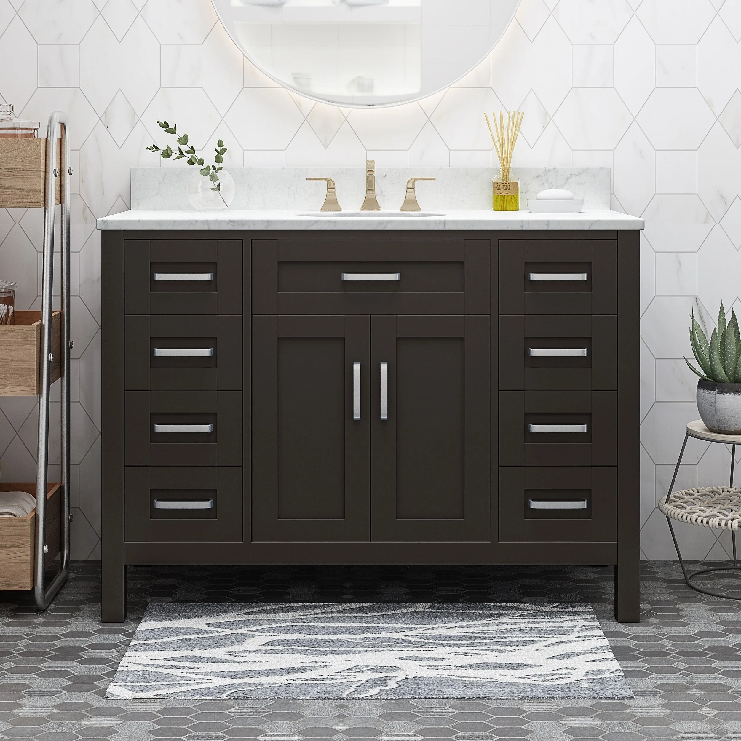 48" Wood Bathroom Vanity (Counter Top Not Included) - NH058703