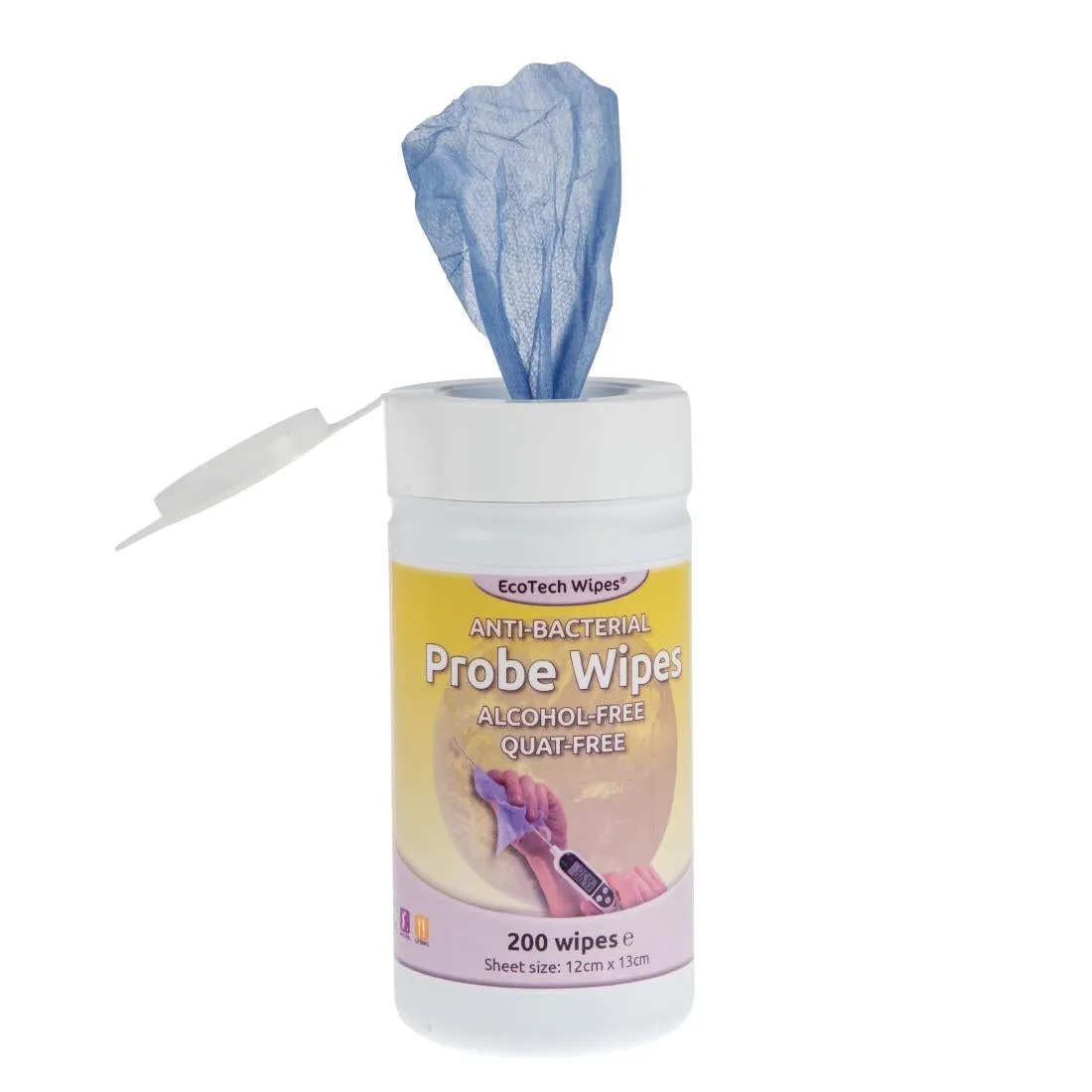 Alcohol-Free Quat-Free Food Probe Wipes (Pack of 200) - DE853