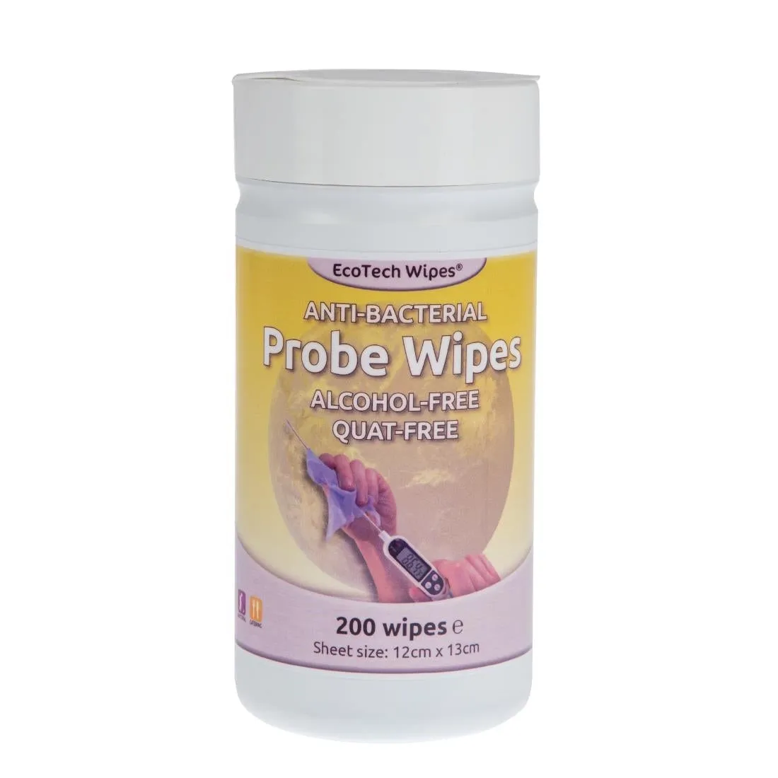 Alcohol-Free Quat-Free Food Probe Wipes (Pack of 200) - DE853