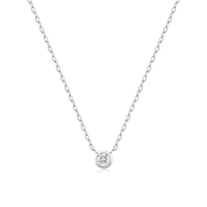 Ania Haie Silver Round Solitaire Cubic Zirconia Necklace