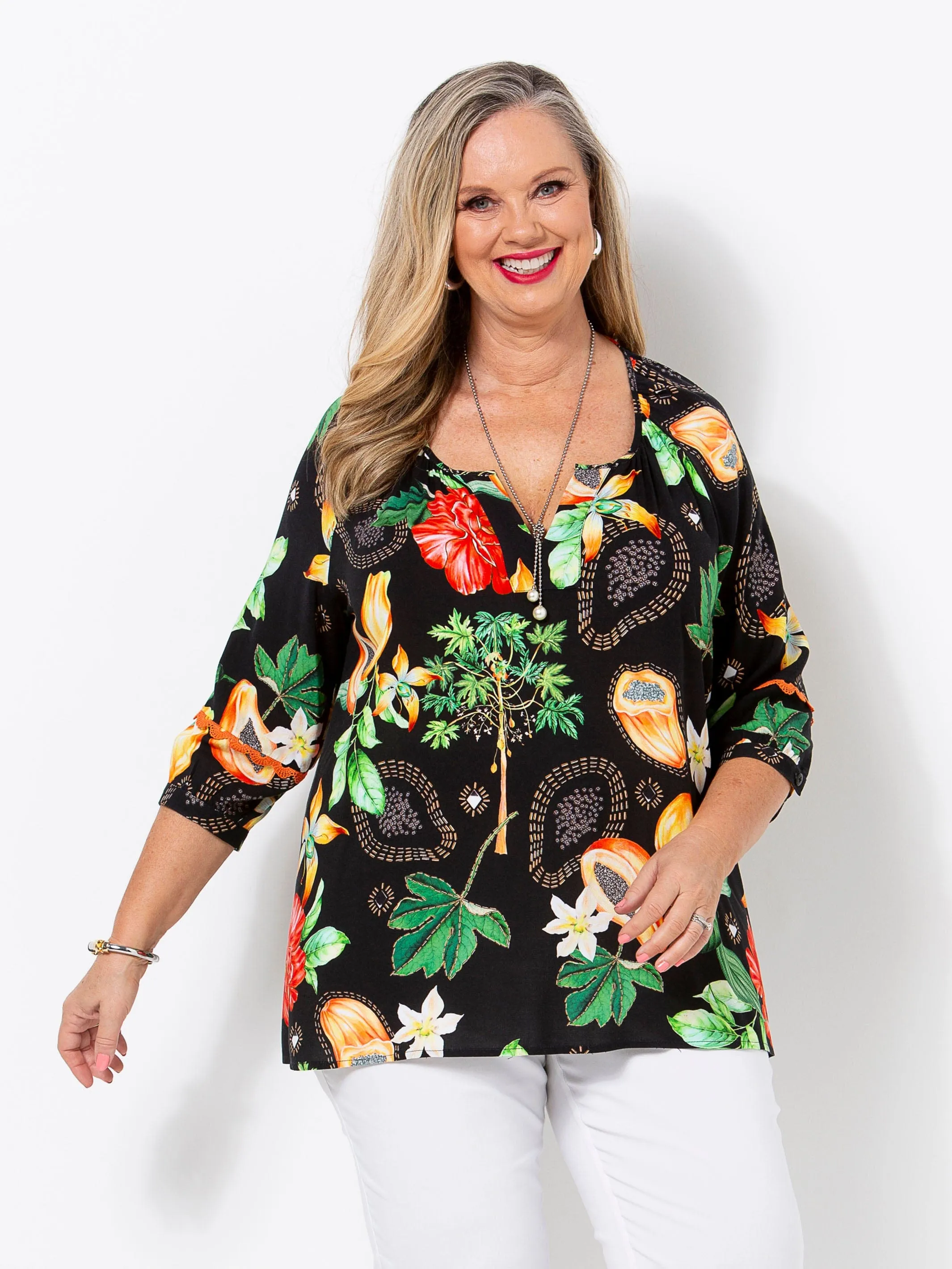 Black Cornucopia Top