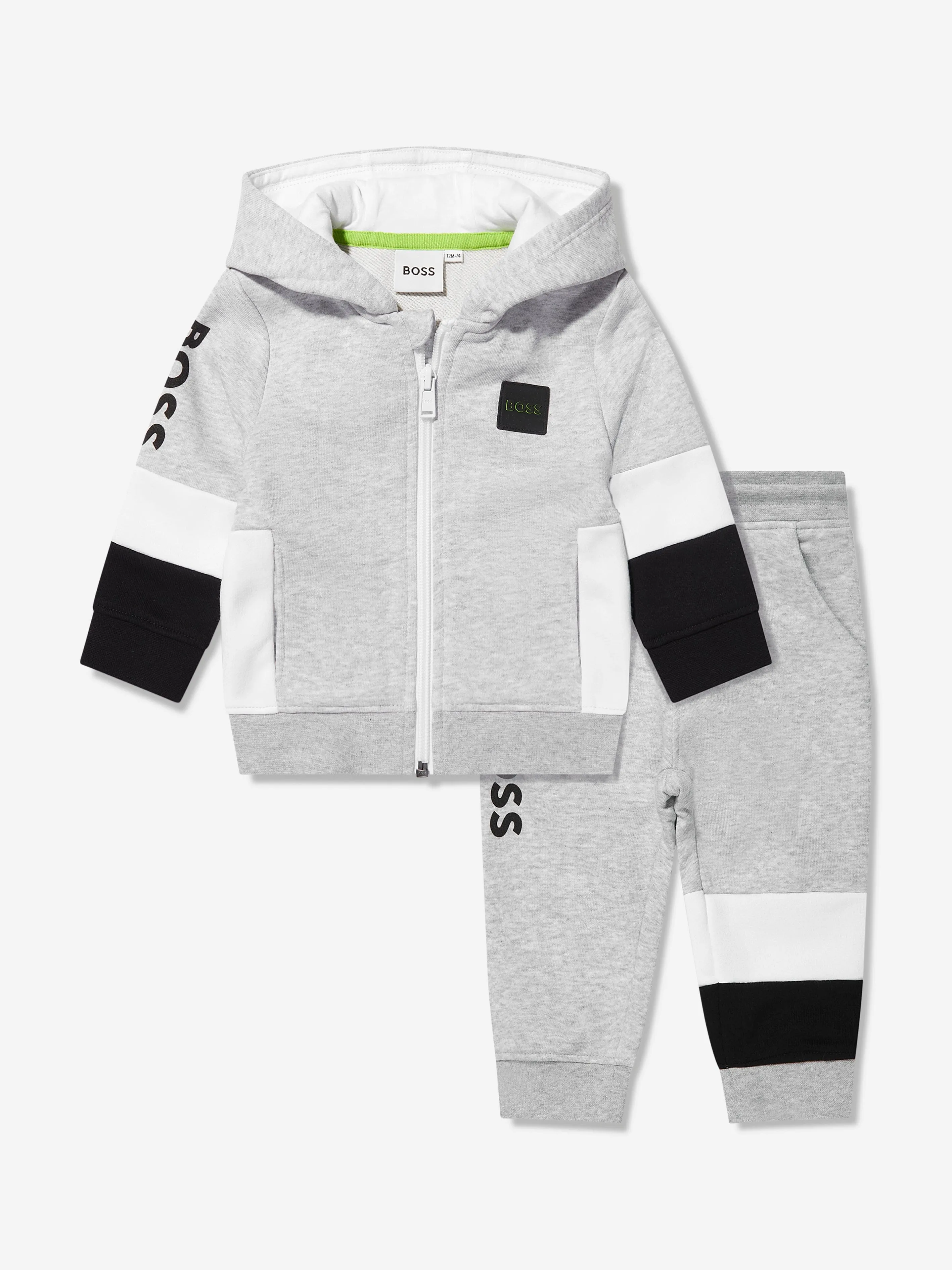 BOSS Baby Boys Logo Tracksuit In Grey