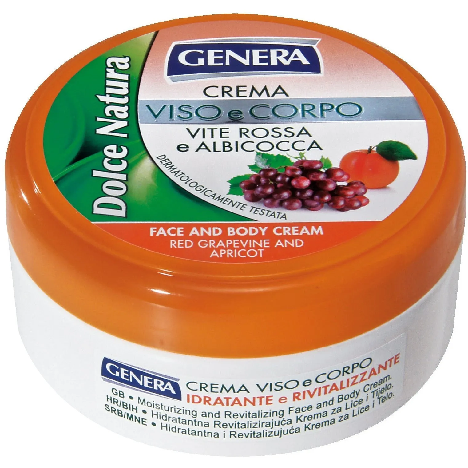 Face and Body Cream with Red Grape and Apricot 160ml