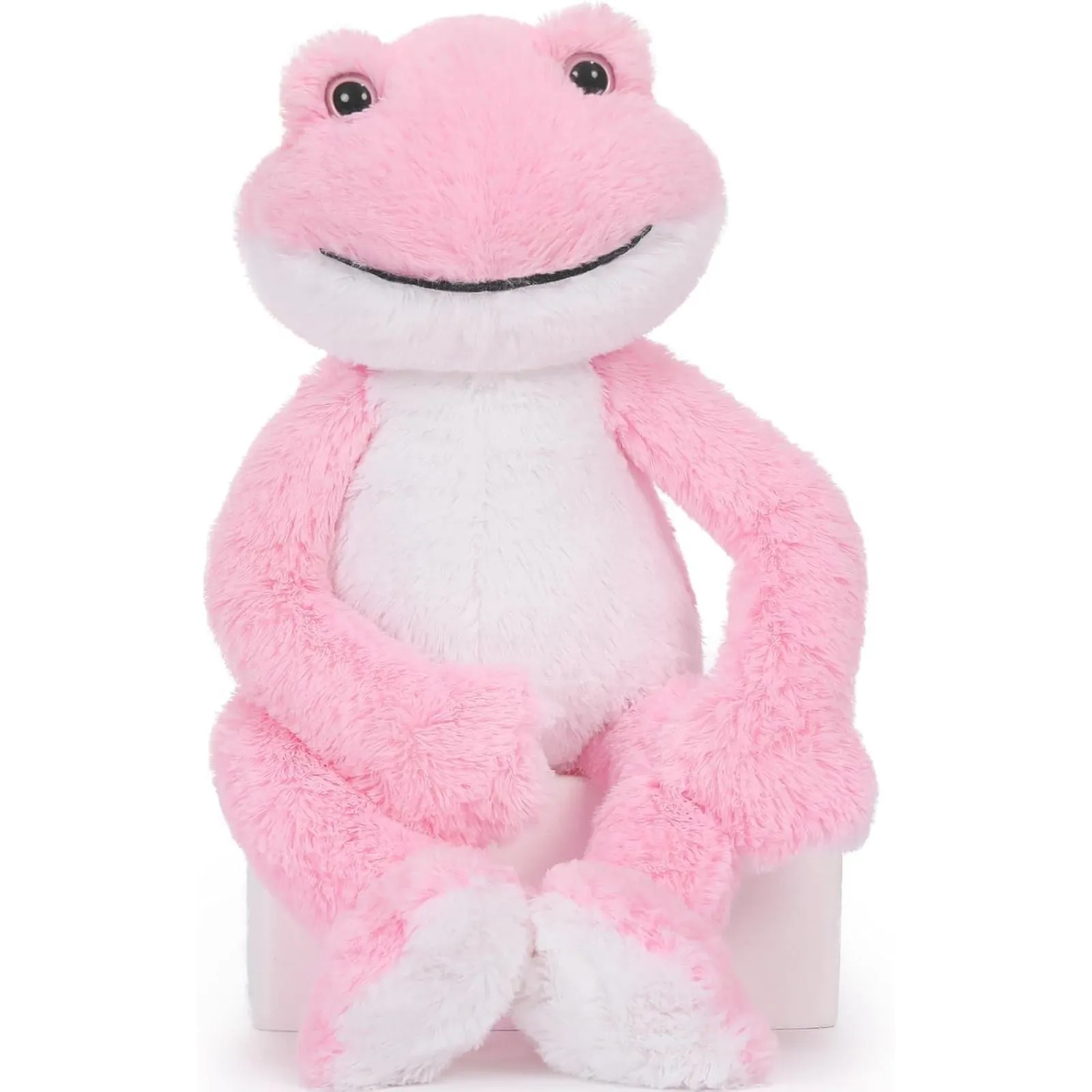 Frog Stuffed Animals Frog Plush Toys, Green/Pink, 24 Inches