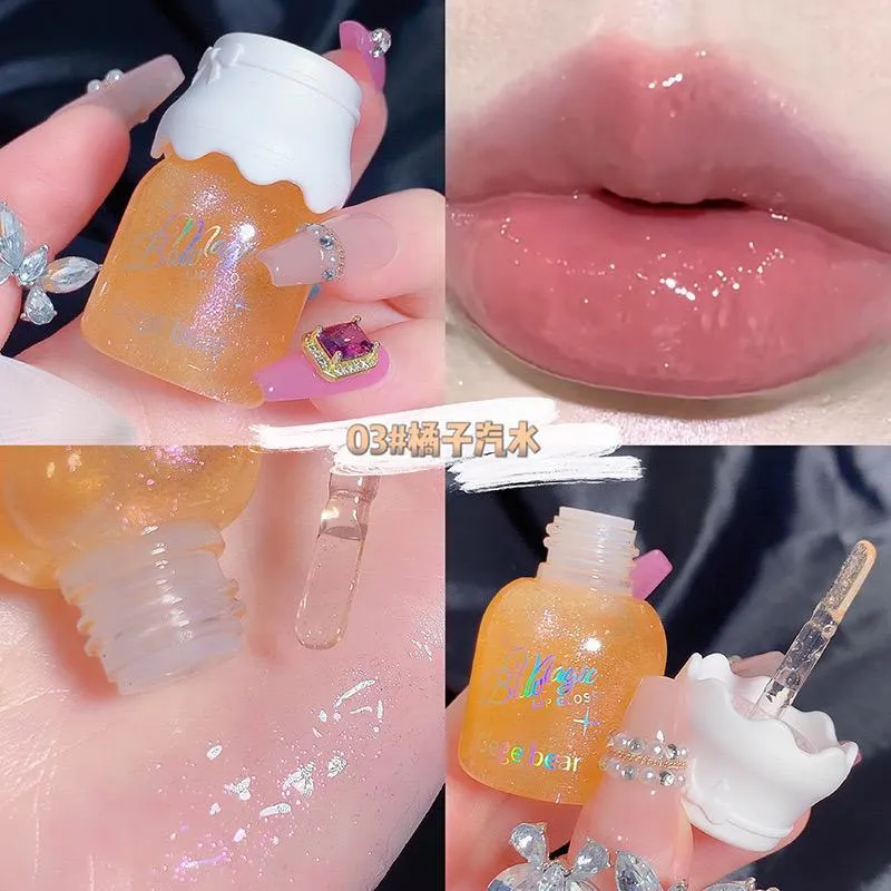 Gege Bear Lip Honey Moisturizing Mirror Face Water Gloss Shining Lip Gloss