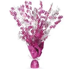 Glitzy Pink Balloon Weight Centerpiece - 80