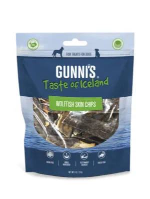 GUNNI’S Wolffish Skin Chips Dog Treats 227g