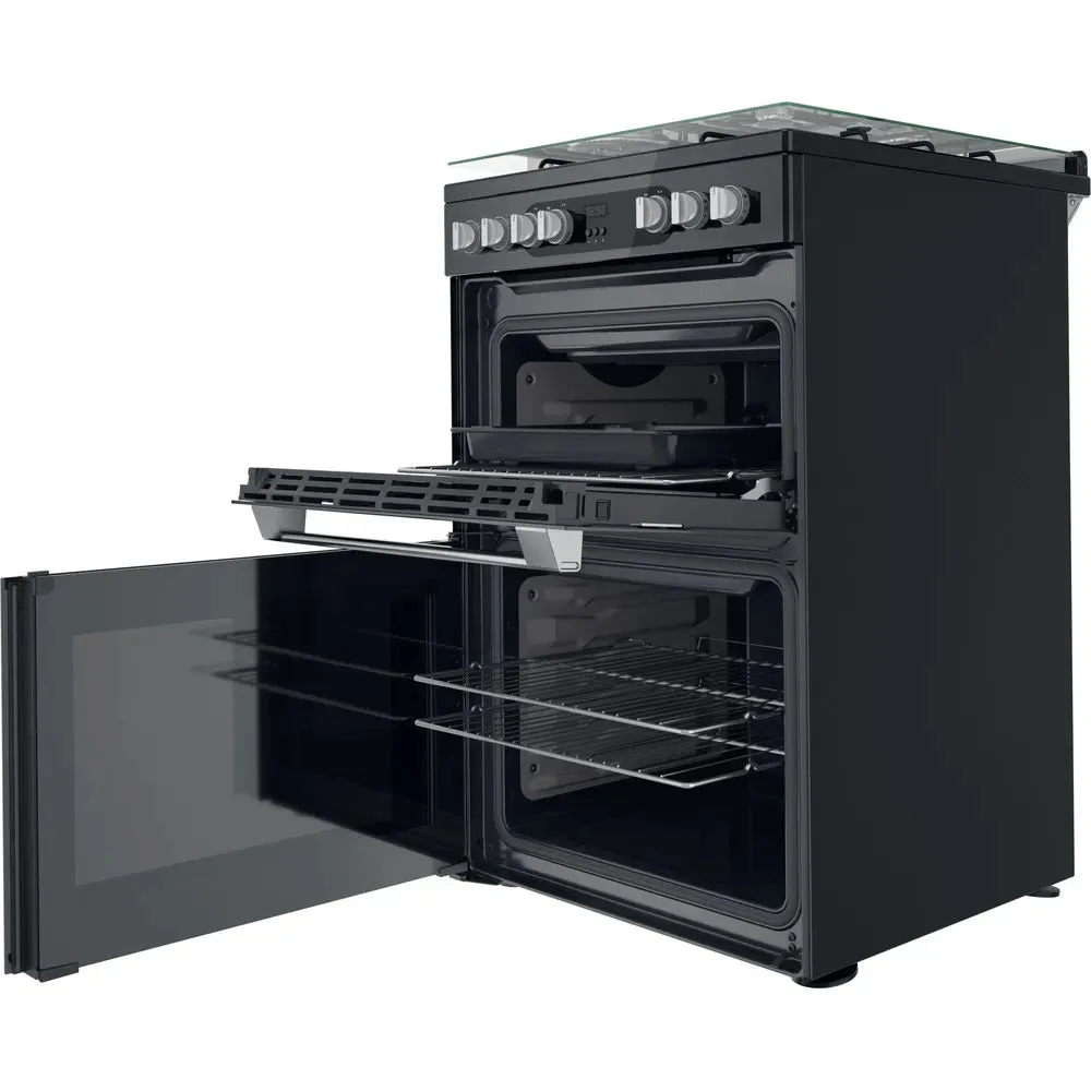 Hotpoint HDM67G9C2CSB 60cm Dual Fuel Cooker with Double Oven Black