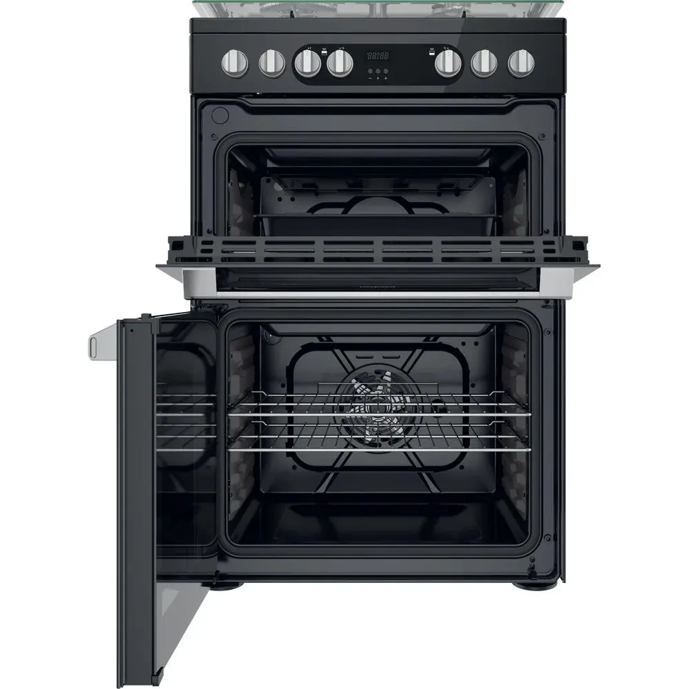 Hotpoint HDM67G9C2CSB 60cm Dual Fuel Cooker with Double Oven Black