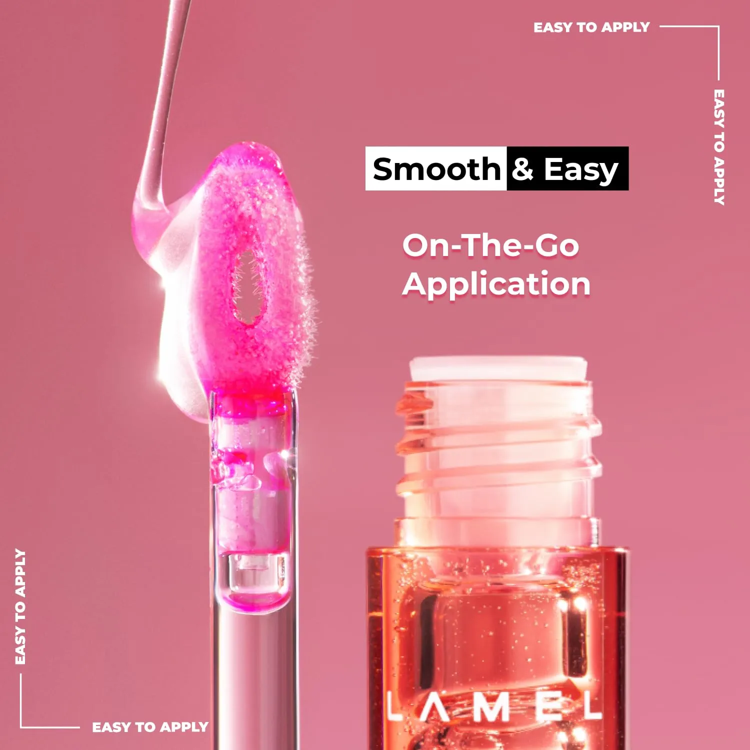 Lamel- All in One Lip Tinted Plumping Oil 402-Pink Sparkle| Gives healthy-looking lips |Comfortable formula |Beautiful natural tint |Nourishing and plumping effect |3ml