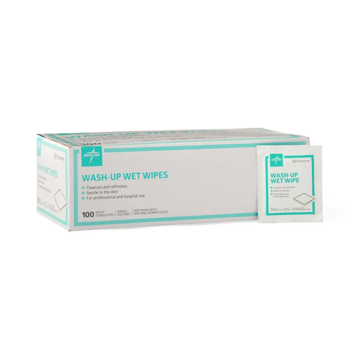 Medline Wash-Up Wet Wipes