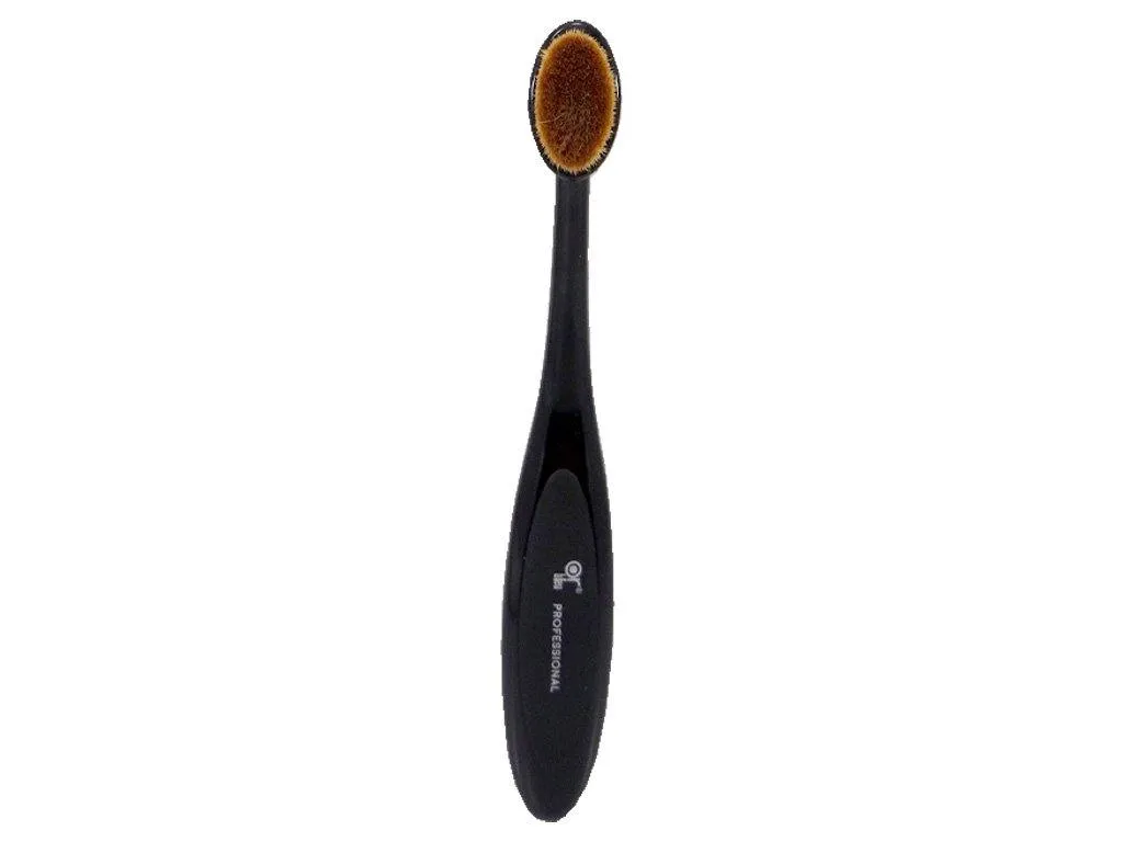 Or Bleu Curved Makeup Brush With Oval Head