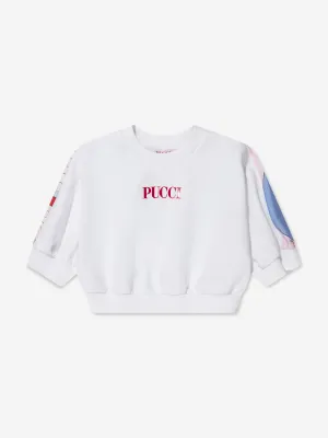 Pucci Girls Logo Sweatshirt in Ivory