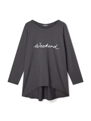 Robyn Top  - Charcoal "Weekend"