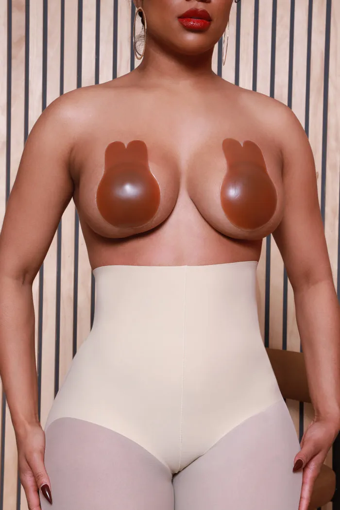 TA-TA Bunny Ear Silicone Nipple Cover - Brown