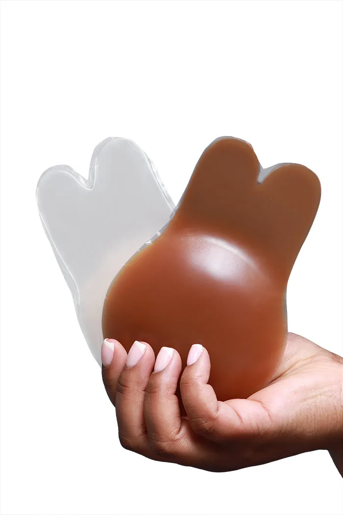 TA-TA Bunny Ear Silicone Nipple Cover - Brown