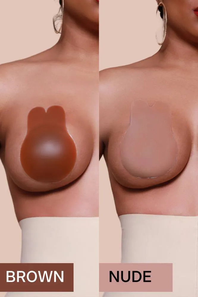 TA-TA Bunny Ear Silicone Nipple Cover - Brown