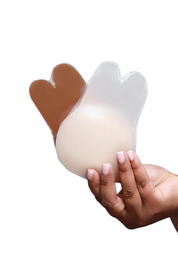 TA-TA Bunny Ear Silicone Nipple Cover - Nude