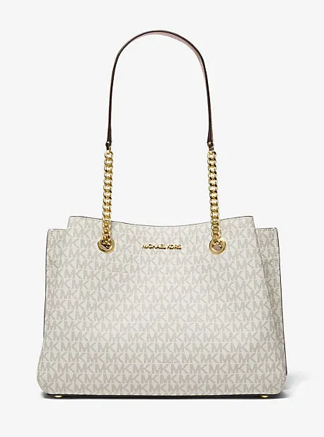 Teagan Large Logo  Shoulder Bag