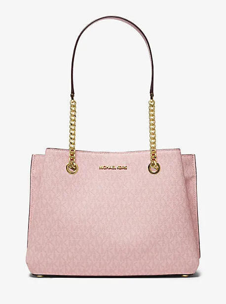 Teagan Large Logo  Shoulder Bag