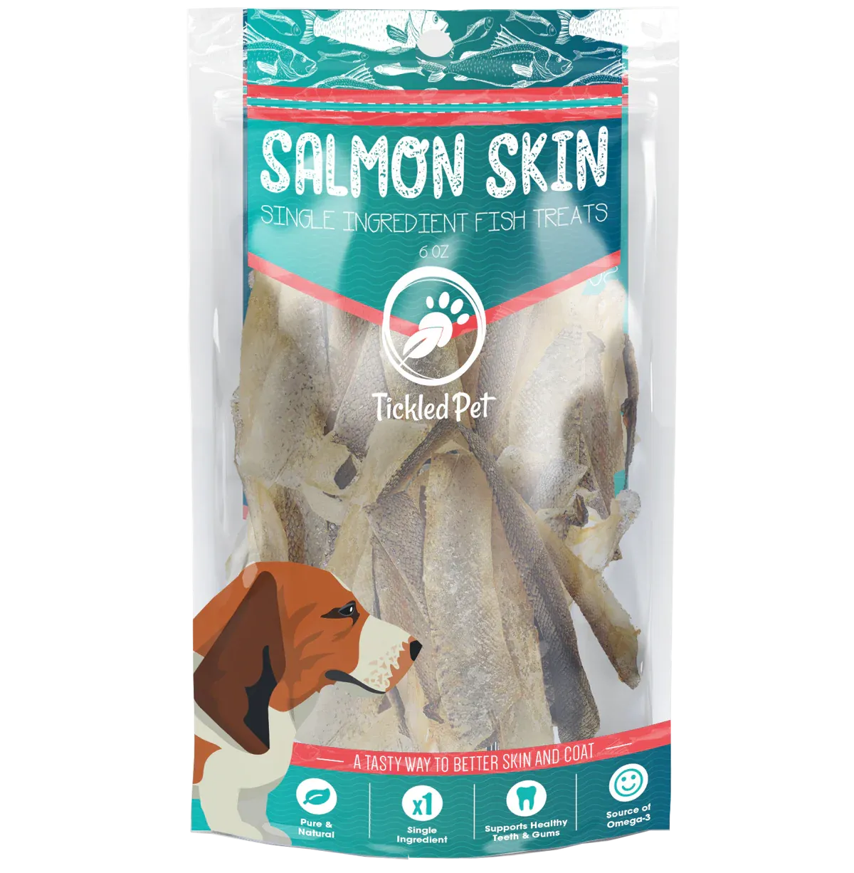 Tickled Pet Salmon Skin Dog Treats