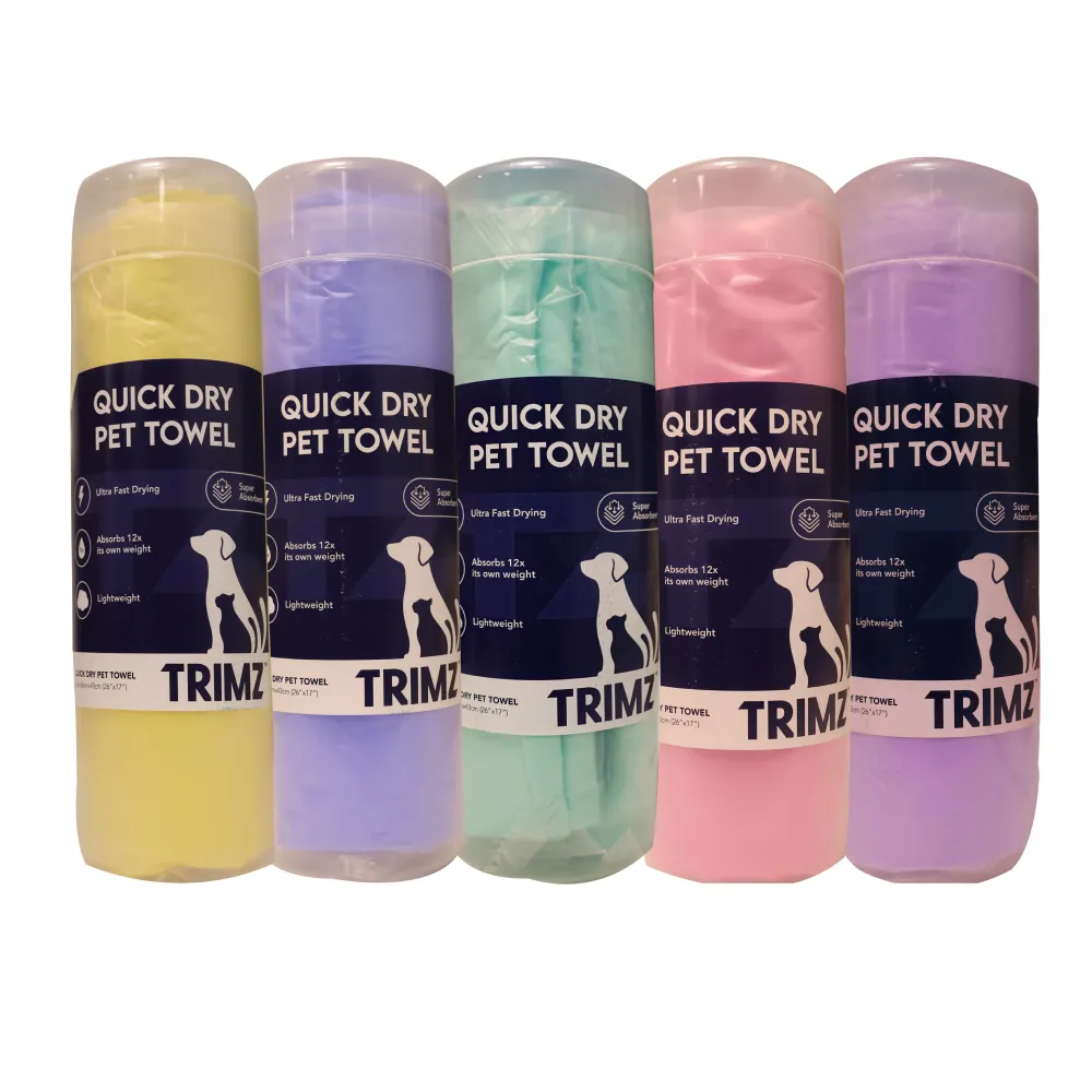 Trimz Quick Dry Absorption Towel for Dogs and Cats (Pink)