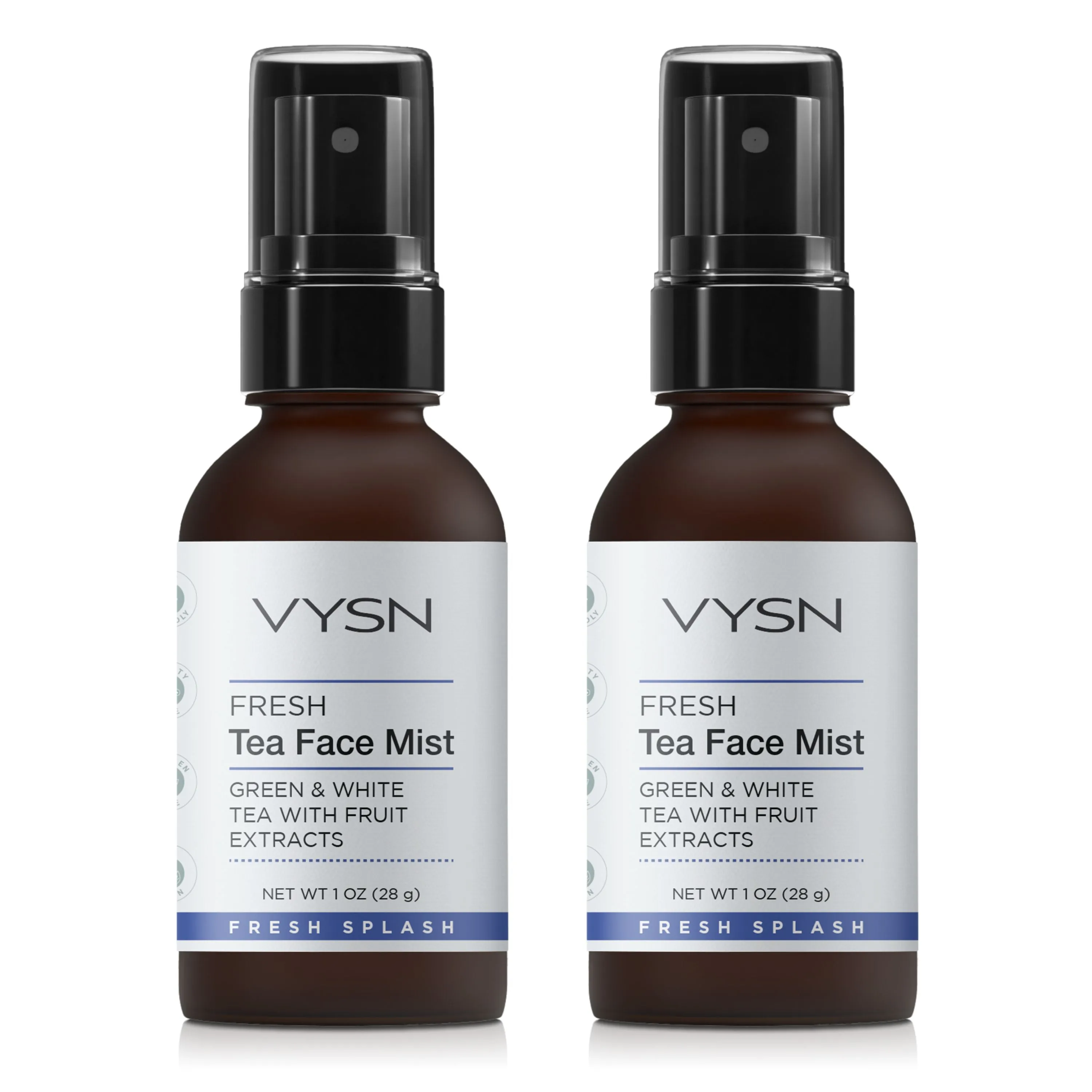 VYSN Fresh Tea Face Mist - Green & White Tea with Fruit Extracts - 2-Pack