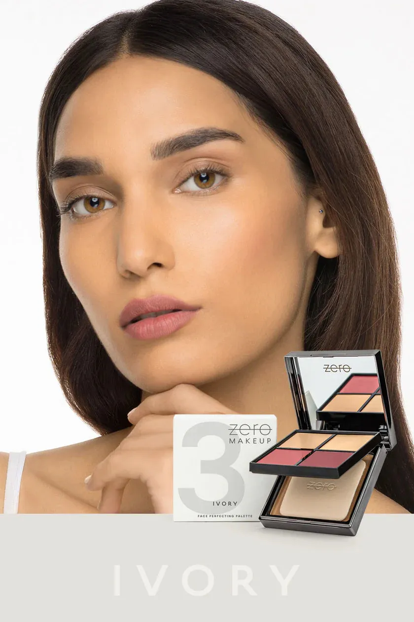 Zero Makeup - Face Perfecting Palette IVORY 3